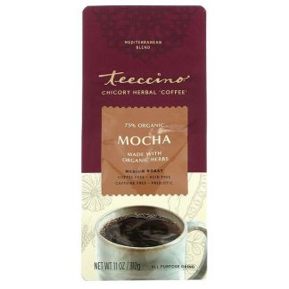 Teeccino, Chicory Herbal Coffee, Mocha, Medium Roast, Caffeine Free, 11 oz (312 g)
