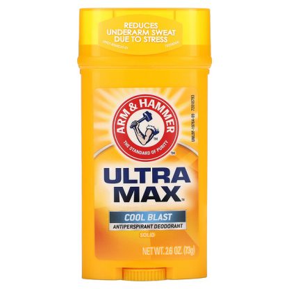 Arm & Hammer, UltraMax, Solid Antiperspirant Deodorant for Men, Cool Blast, 2.6 oz (73 g)
