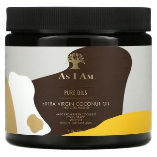 As I Am, Pure Oils, Extra Virgin Coconut Oil, 15 oz (425 g)