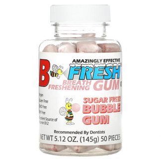 B-Fresh, Breath Freshening Gum, Sugar Free, Bubble Gum, 50 Pieces, 5.12 oz (145 g)