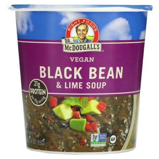 Dr. McDougall's, Vegan Black Bean & Lime Soup, 3.4 oz (95 g)