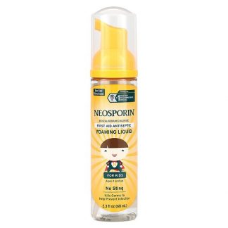 Neosporin, First Aid Antiseptic Foaming Liquid, For Kids, Ages 2 and Up, 2.3 fl oz (68 ml)