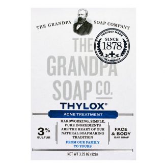 The Grandpa Soap Co., Face & Body Bar Soap, Thylox Acne Treatment,3.25 oz (92 g)
