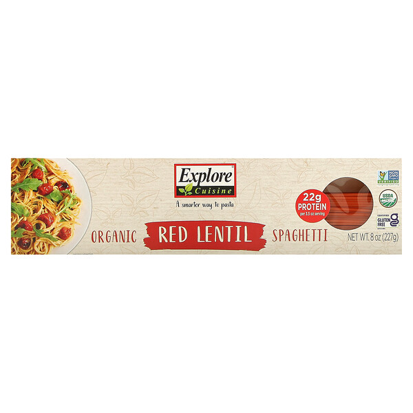 Explore Cuisine, Organic Red Lentil Spaghetti, 8 oz (227 g) 1 Explore Cuisine, Organic Red Lentil Spaghetti, 8 oz (227 g)