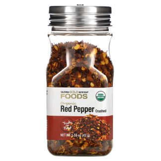 California Gold Nutrition, FOODS - Organic Crushed Red Pepper, 1.55 oz (43 g)