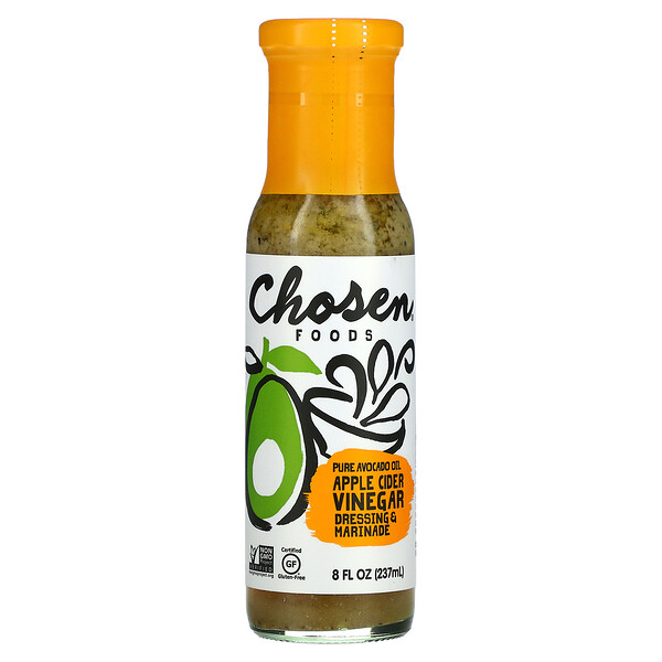 Chosen Foods, Pure Avocado Oil, Dressing & Marinade, Apple Cider Vinegar, 8 fl oz (237 ml) 1 Chosen Foods, Pure Avocado Oil, Dressing & Marinade, Apple Cider Vinegar, 8 fl oz (237 ml)