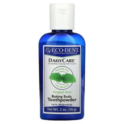 Eco-Dent, Daily Care, Baking Soda Toothpowder, Original Mint, 2 oz (56 g)