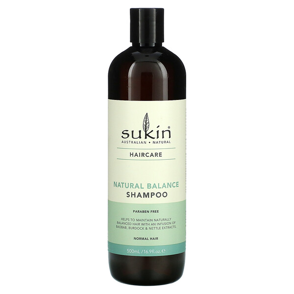 Sukin, Natural Balance Shampoo, Normal Hair, 16.9 fl oz (500 ml)