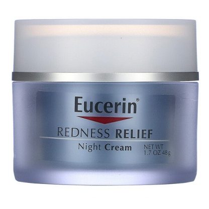 Eucerin, Redness Relief, Dermatological Skincare, Night Creme, 1.7 oz (48 g)