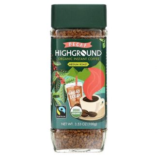 Highground Coffee, Organic Instant Coffee, Medium Roast, Decaf, 3.53 oz (100 g)