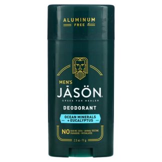 Jason Natural, Men's, Deodorant, Ocean Minerals + Eucalyptus, 2.5 oz (71 g)