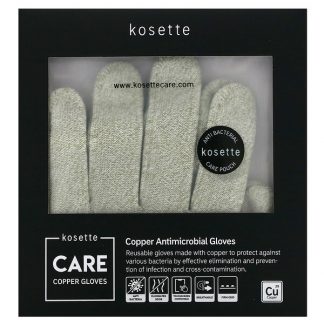 Kosette, Copper Antimicrobial Gloves, Large, 1 Pair