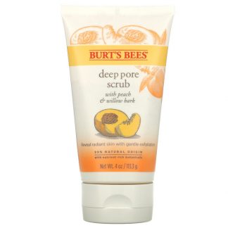 Burt's Bees, Deep Pore Scrub with Peach & Willow Bark, 4 oz (113.3 g)