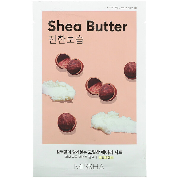 Missha, Airy Fit Beauty Sheet Mask, Shea Butter, 1 Sheet, 19 g 1 Missha, Airy Fit Beauty Sheet Mask, Shea Butter, 1 Sheet, 19 g
