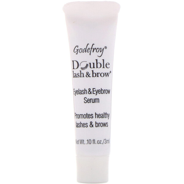 Godefroy, Double Lash & Brow, Eyelash and Eyebrow Serum, 0.1 fl oz (3 ml)