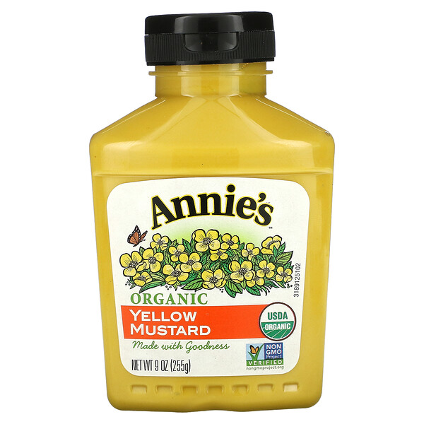 Annie's Naturals, Organic Yellow Mustard, 9 oz (255 g) 1 Annie's Naturals, Organic Yellow Mustard, 9 oz (255 g)