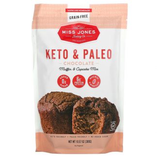 Miss Jones Baking Co, Keto & Paleo Chocolate Muffin & Cupcake Mix, 10.57 oz (300 g)