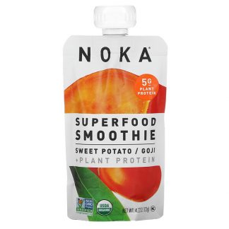 Noka, Superfood Smoothie + Plant Protein, Sweet Potato, Goji, 4.22 oz (120 g)
