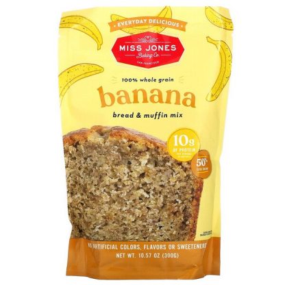 Miss Jones Baking Co, 100% Whole Grain Banana Bread & Muffin Mix, 10.57 oz ( 300 g)