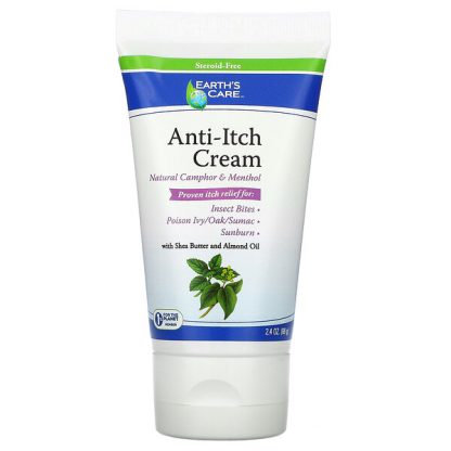 Earth's Care, Anti-Itch Cream, with Shea Butter and Almond Oil, 2.4 oz (68 g)