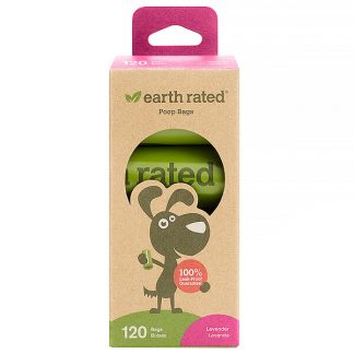 Earth Rated, Dog Waste Bags, Lavender Scented, 120 Bags, 8 Refill Rolls