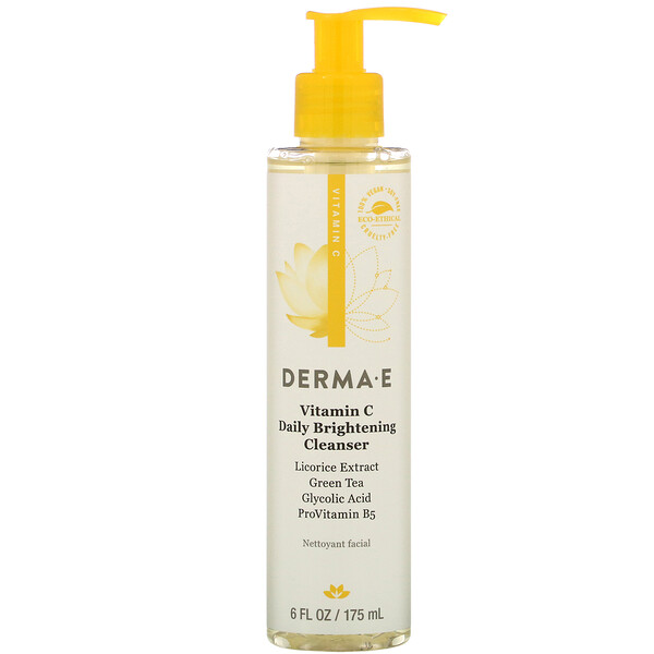 Derma E, Vitamin C Daily Brightening Cleanser, 6 fl oz (175 ml)
