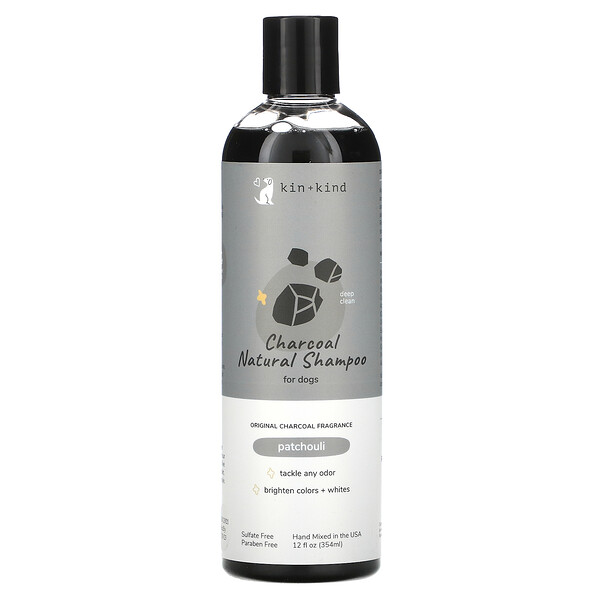 Kin+Kind, Charcoal Natural Shampoo for Dogs, Patchouli, 12 fl oz (354 ml) 1 Kin+Kind, Charcoal Natural Shampoo for Dogs, Patchouli, 12 fl oz (354 ml)
