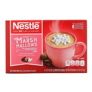 Nestle Hot Cocoa Mix, Mini Marshmallows, Rich Milk Chocolate Flavor, 6 Envelopes, 0.71 oz (20.2 g) Each