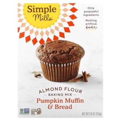 Simple Mills, Almond Flour Baking Mix, Pumpkin Muffin & Bread, 9 oz (255 g)