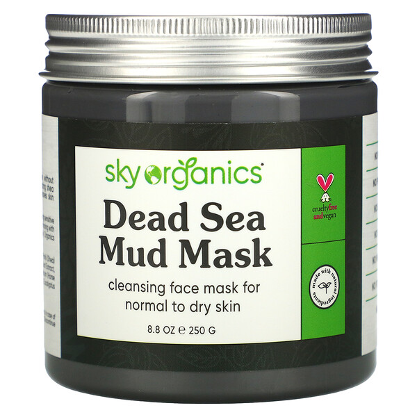 Sky Organics, Dead Sea Mud Beauty Mask, 8 Sky Organics, Dead Sea Mud Beauty Mask, 8.8 fl oz (250 g)