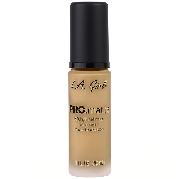 L.A L.A. Girl, Pro Matte HD Foundation, Beige, 1 fl oz (30 ml)