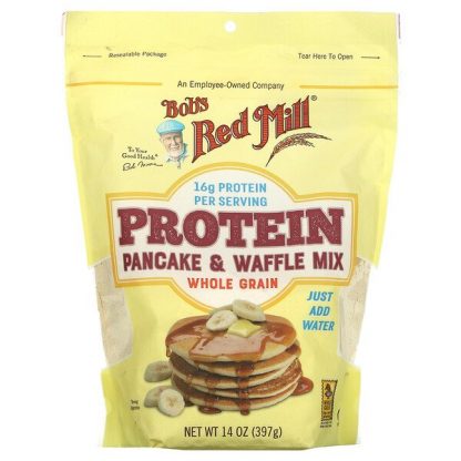 Bob's Red Mill, Protein Pancake & Waffle Mix, Whole Grain, 14 oz (397 g)