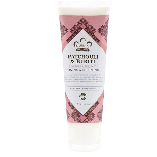 Nubian Heritage, Hand Cream, Patchouli & Buriti, 4 fl oz (118 ml) 1 Nubian Heritage, Hand Cream, Patchouli & Buriti, 4 fl oz (118 ml)