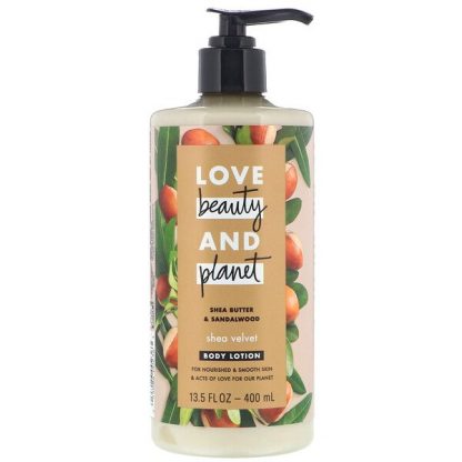 Love Beauty and Planet, Shea Velvet Body Lotion, Shea Butter & Sandalwood, 13.5 fl oz (400 ml)