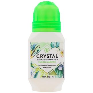 Crystal Body Deodorant, Natural Deodorant Roll-On, Vanilla Jasmine, 2.25 fl oz (66 ml)