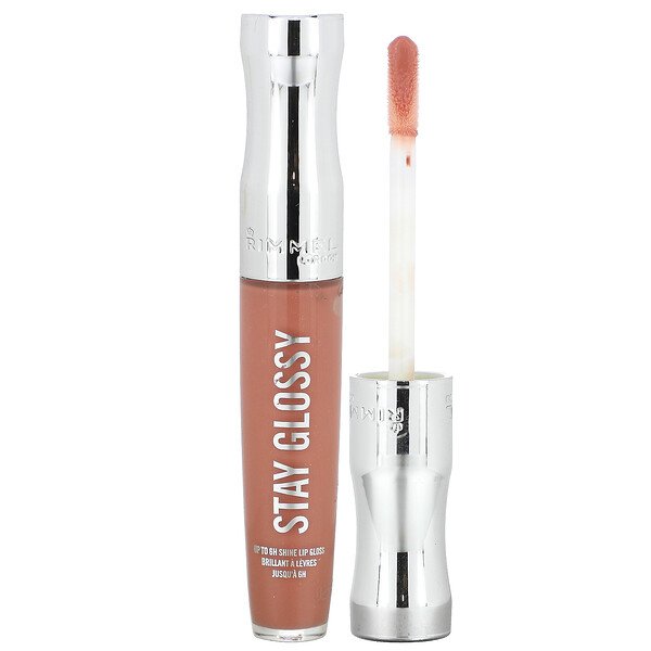 Rimmel London, Stay Glossy Lip Gloss, 133 Bare Minimum, 0.18 fl oz (5.5 ml)