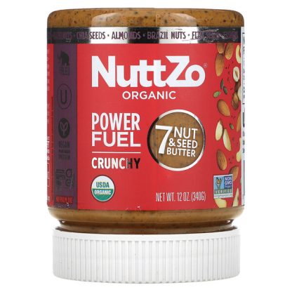 Nuttzo, Organic, Power Fuel, 7 Nut & Seed Butter, Crunchy, 12 oz (340 g)