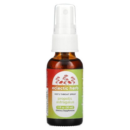Eclectic Institute, Kid's Throat Spray, Propolis Astragalus, 1 fl oz (30 ml)