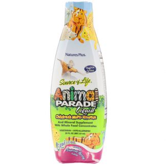 Nature's Plus, Source of Life, Animal Parade Liquid, Children's Multi-Vitamin, Natural Tropical Berry Flavor, 30 fl oz (887.10 ml)