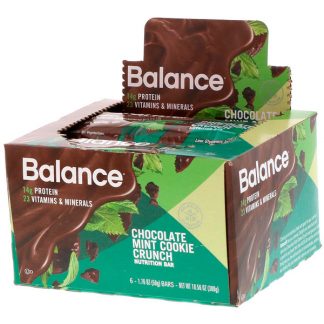 Balance Bar, Nutrition Bar, Chocolate Mint Cookie Crunch, 6 Bars, 1.76 oz (50 g) Each