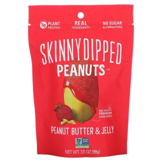 SkinnyDipped, Peanuts, Peanut Butter & Jelly, 3.5 oz (99 g)