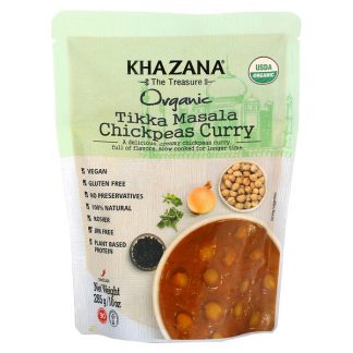 Khazana, Organic Tikka Masala Chickpeas Curry, Medium, 10 oz (285 g)