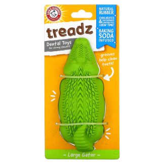 Arm & Hammer, Treadz, Dental Toys For Strong Chewers, Large Gator