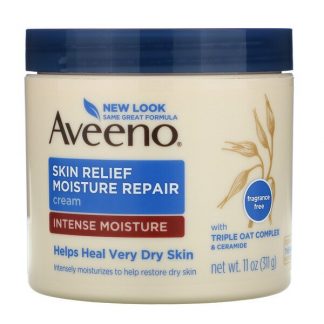 Aveeno, Active Naturals, Skin Relief Moisture Repair Cream, Fragrance Free, 11 oz (311 g)