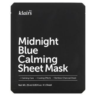 Dear, Klairs, Midnight Blue Calming Beauty Sheet Mask, 1 Sheet, 0.85 fl oz (25 ml)
