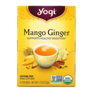 Yogi Tea, Mango Ginger, Caffeine Free, 16 Tea Bags, 1.12 oz (32 g)
