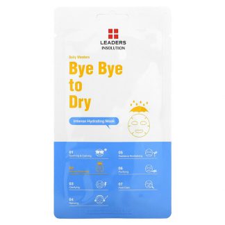 Leaders, Daily Wonders, Bye Bye to Dry, Intense Hydrating Beauty Mask, 1 Sheet, 0.84 fl oz (25 ml)