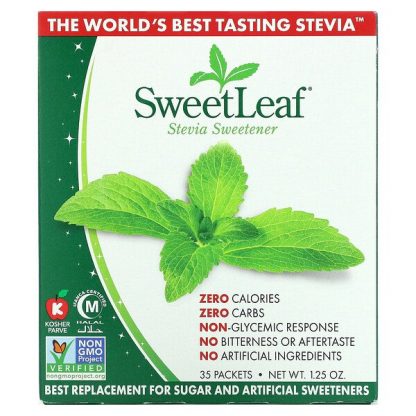 Wisdom Natural, SweetLeaf, Stevia Sweetener, 35 Packets