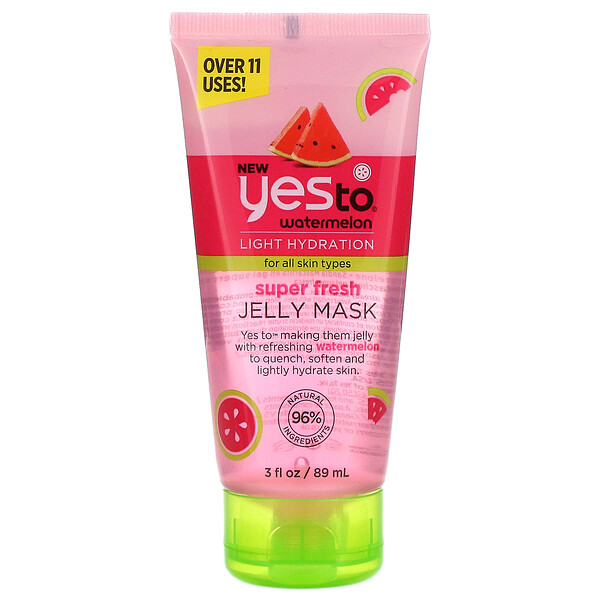 Yes To, Super Fresh Jelly Beauty Mask, Watermelon, 3 fl oz (89 ml) 1 Yes To, Super Fresh Jelly Beauty Mask, Watermelon, 3 fl oz (89 ml)