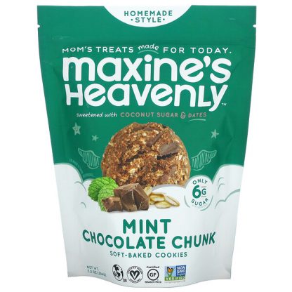 Maxine's Heavenly, Soft-Baked Cookies, Mint Chocolate Chunk, 7.2 oz (204 g)